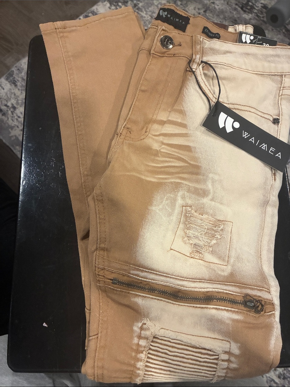 Aime Leon Dore Men’s Tan Washed Jean Shorts